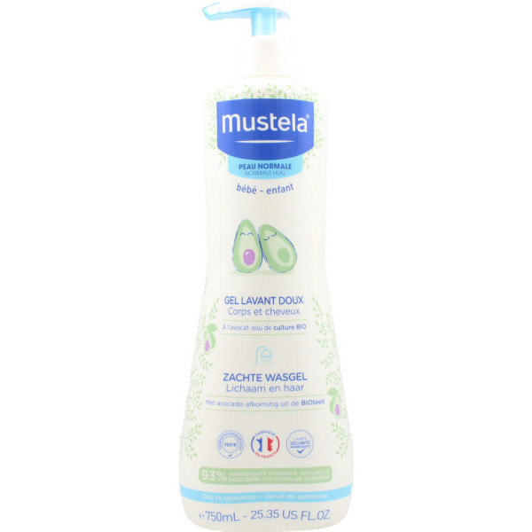 Mustela Bébé Sanftes Reinigungsgel für Haare und Körper 750 ml Unisex