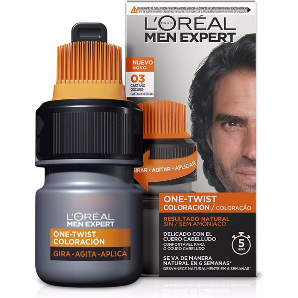 L'Oreal Men experto en color de cabello de un solo dos años 3-Moreno Hombre