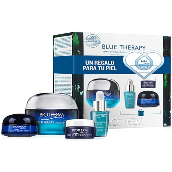 Biotherm Blue Therapy Accelerated Crema 50ml + Crema De Noche 15ml + Blue Therapy Contorno De Ojos 5ml + Life Plankton Elixir 7m