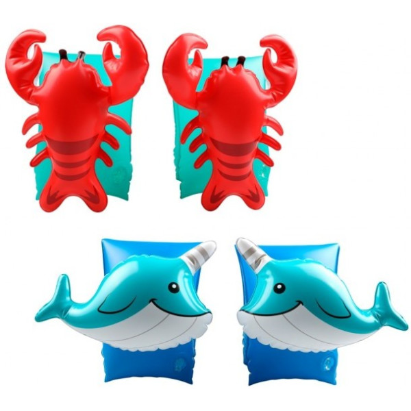 Airmyfun 2 Pares De Manguitos Inflables Para Niños 3-6 Años. Para Piscina Y Playa - Langosta Delfín