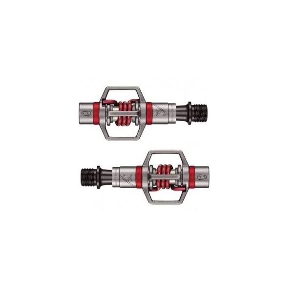 Crank Brothers Egg Beater 3 Pedalen Zilver - Rood