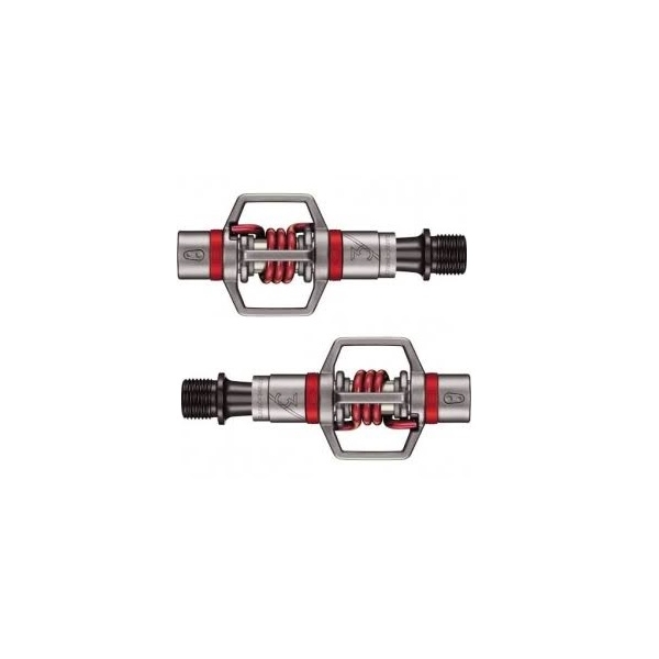 Crank Brothers batedor de ovos 3 pedais prata - vermelho