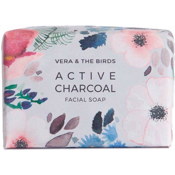 Vera & The Birds Jabón facial de carbón activo 100 gr unisex