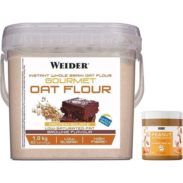 Pack Weider Oat Flour Gourmet 1,9 Kg + Peanut Butter 180 Gr