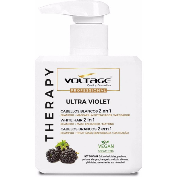 Voltage Cosmetics Therapy Ultra Violet White Hair 2 in 1 Shampoo-Maske Unisex