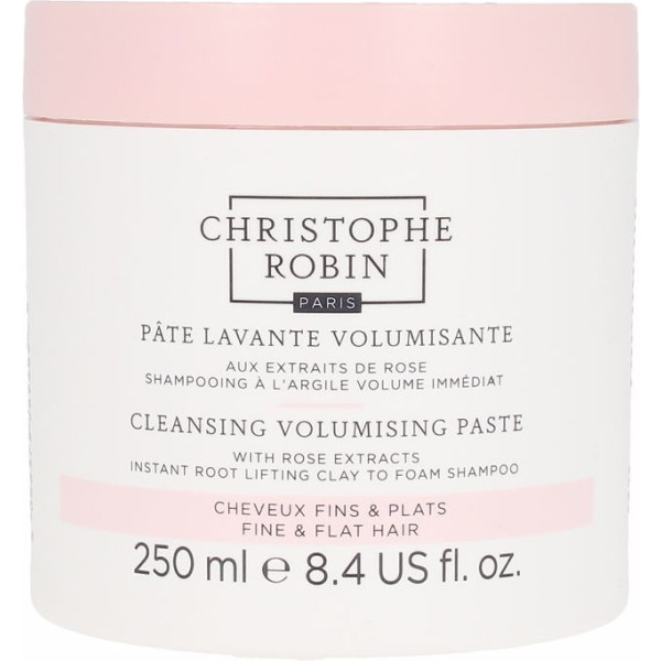 Pasta voluminante de limpieza de Christophe Robin con arcilla pura y rosa extra unisex