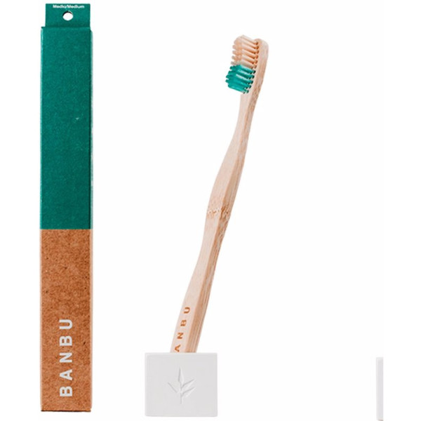 Banbu Medium Vert Brosse à Dents 1 U Unisexe