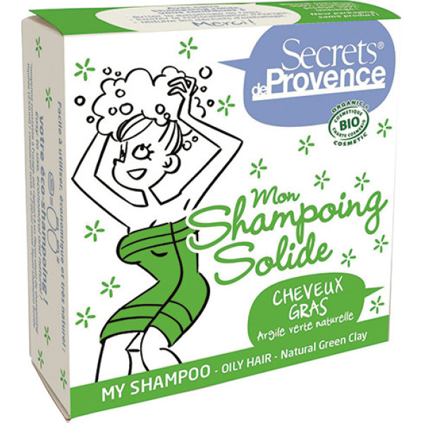 Secrets De Provence Shampoo solido senza gancio per capelli grassi (cartone) 85