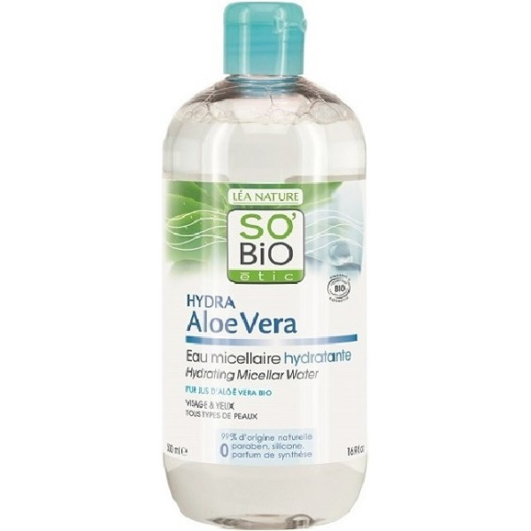 Sobio Feuchtigkeitsspendendes Mizellenwasser Aloe Vera Bio 500ml