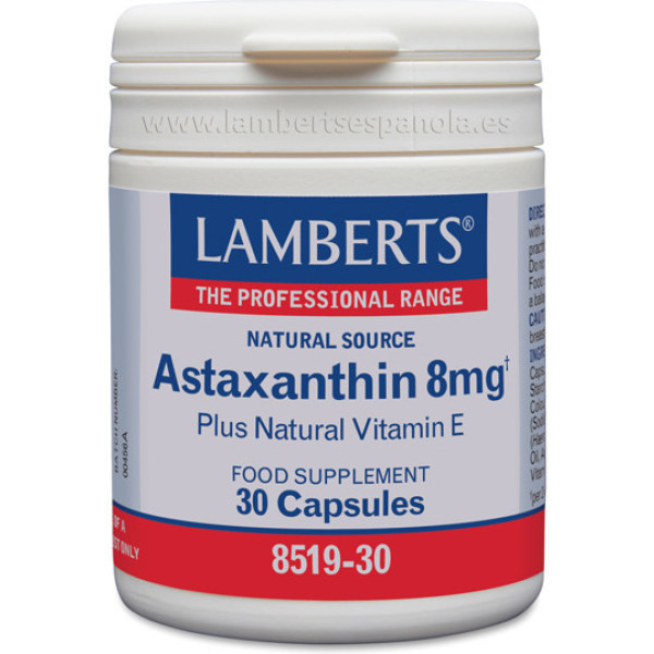Lamberts Astaxanthine 8 Mg Met Vitamine E 30 Cap