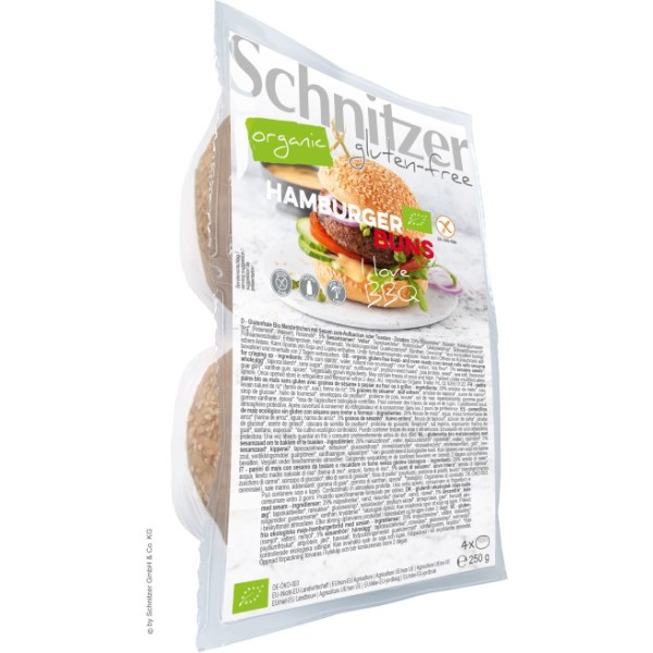 Schnitzer Hamburger Bun S/g Schnitzer 4x62,5 G