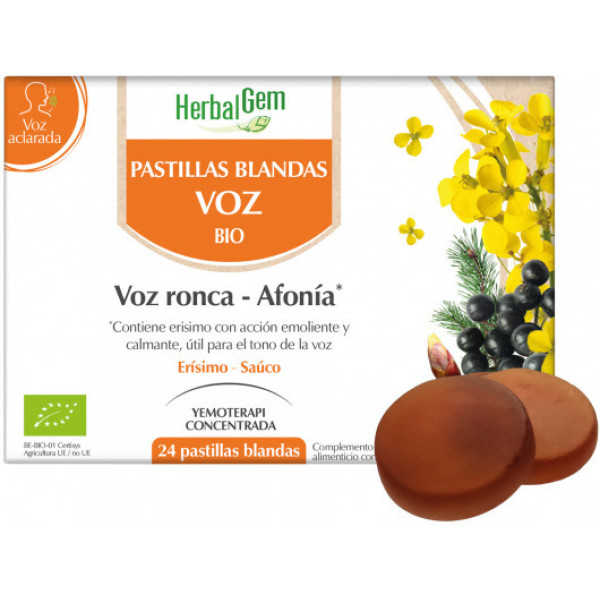 Herbalgem Pastillas Blandas Voz Bio 24 Gom