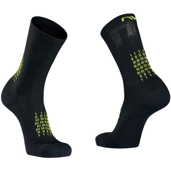 Chaussettes hautes Northwave Fast Winter Black Fluo Yellow