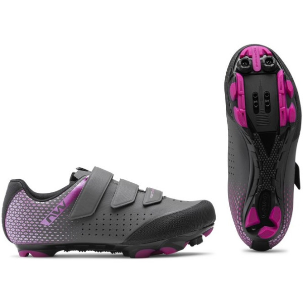 Chaussures Northwave Origin 2 Mtb Femme Anthracite Fuchsia