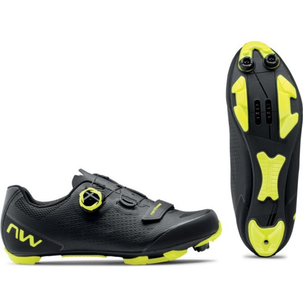 Northwave Zapatillas Razer 2 Mtb Negro Amarillo Fluo