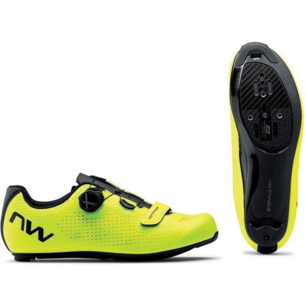 Chaussures Northwave Storm Carbon 2 Road Yellow Fluo Black