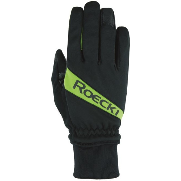 Roeckl Guantes Rofan Windproof Negro Amarillo