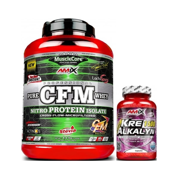 GIFT Pack Amix MuscleCore CFM Nitro Protein Isolate 2 kg + Kre-Alkalyn 30 caps