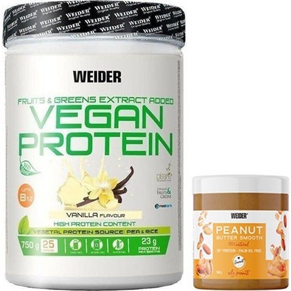 Weider Vegan Protein 750 gr + Peanut Butter 180 Gr