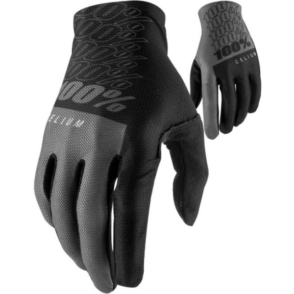 100% Guantes Celium Negro/gris