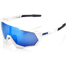 100% Gafas Speedtrap Blanco Mate Y Lentes Azul