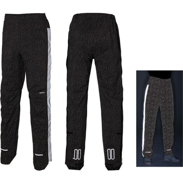 Basil Pantalon Impermeable Skane Hivis Hombre Bluesign Negro Con Reflectantes