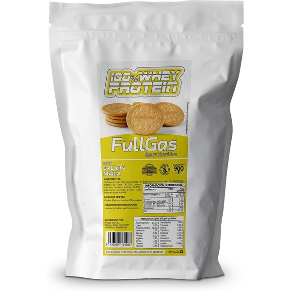 Fullgas 100% Whey Protein Concentrate Galleta María 900g Sport