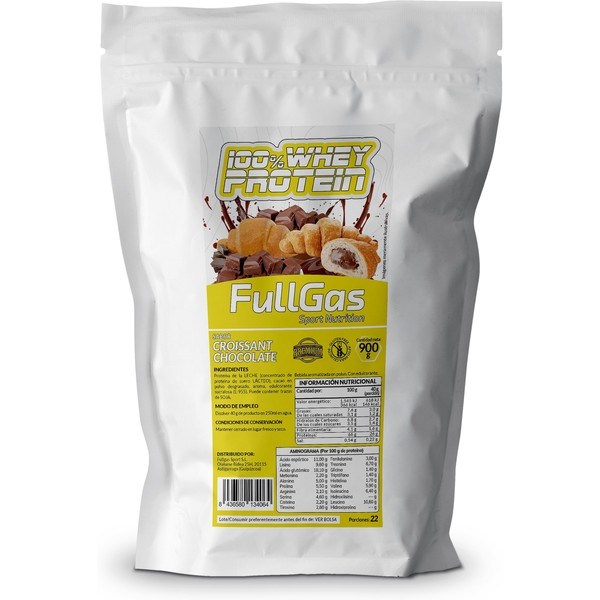 Fullgas 100% Whey Protein Concentrate Croissant Chocolate 900g Sport
