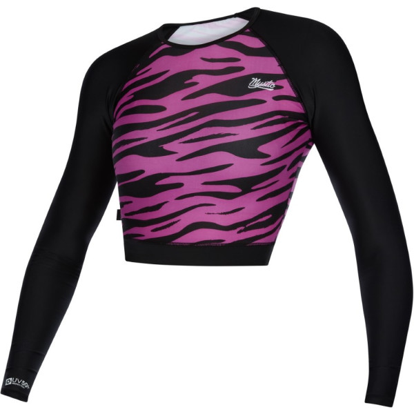 Mystic Diva Ls Crop Tee Black/pink (970)