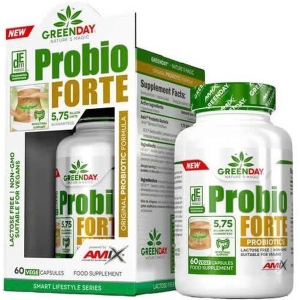 Amix Greenday Probio Forte 60 Capsules - Reguleert de darmflora / Ter versterking van het immuunsysteem