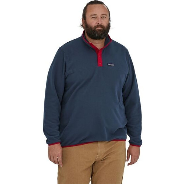 Patagonia MS Micro D Snap-T P/O New Navy avec Classic Red (NNCR)