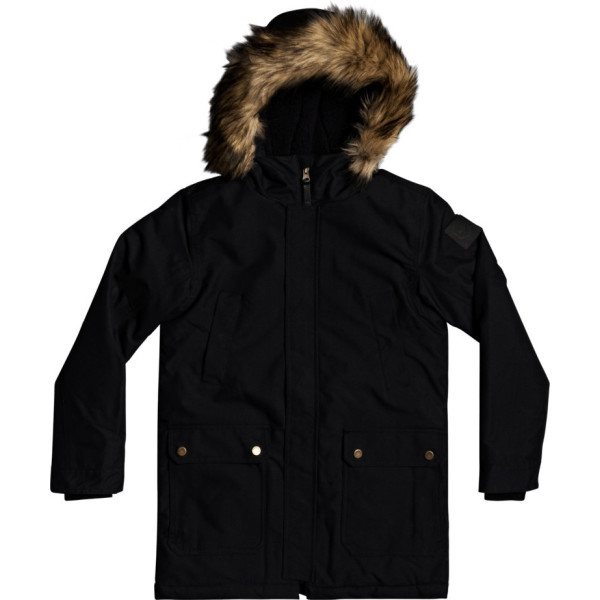 Quiksilver Ferris - Parka Impermeable Con Capucha Para Niños 8-16 (kids) (kids) Black (kvj0)