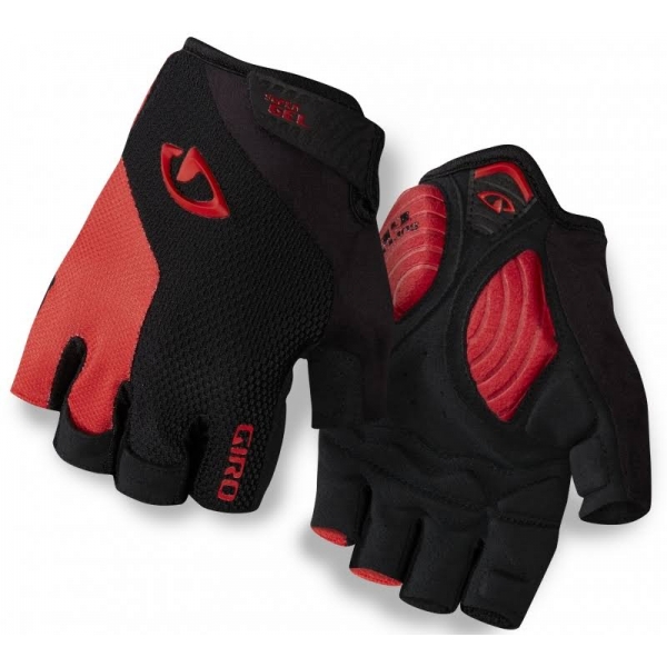 Luvas Giro Strate Dure Supergel pretas - vermelhas