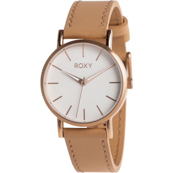 Roxy Maya S Leather Rose Gold/ White/ Tan (xmwc)