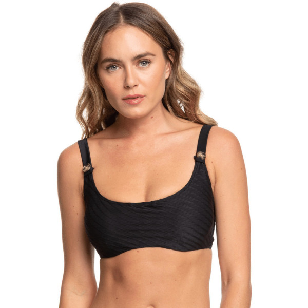 Roxy Golden Breeze D-cup Underwired Bra Bikini Top For Women Anthracite (kvj0)