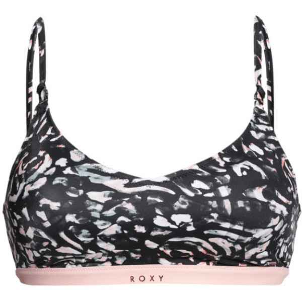 Roxy Fitness - Top-sujetador De Bikini Para Mujer True Black Izi (kvj7)