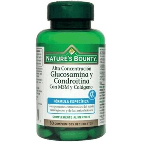 Nature´s Bounty Glucosamina y Condroitina con MSM/Colageno 1 gr 60 comp