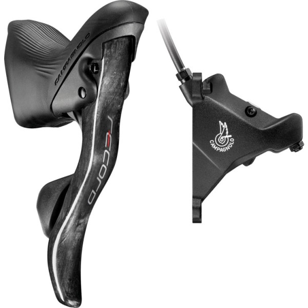 Campagnolo Levier de frein/dérailleur Record Ep Gauche Hydraulique 2v 160 Mm Montage à plat Étrier Noir