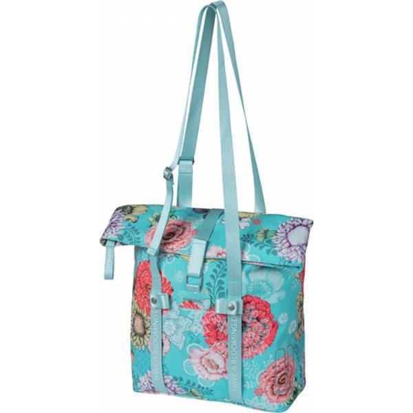 Sac Basil Bloom Field 20l Polyester étanche Bleu Fleurs Avec Réflecteurs (30x15x38 Cm)