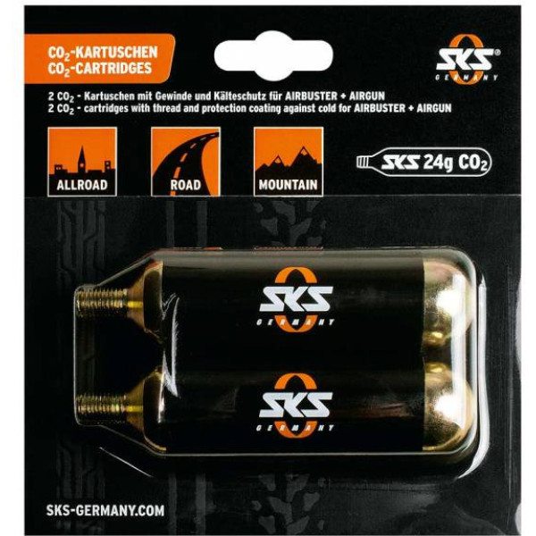 Sks Blister 2 Cartouches Air C02 24 Gr Pour Airbuster