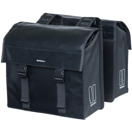 Basil Alforjas Urban Load Mik 48-53l Impermeable Poliester Negro Con Reflectantes (38x17x43 Cm)
