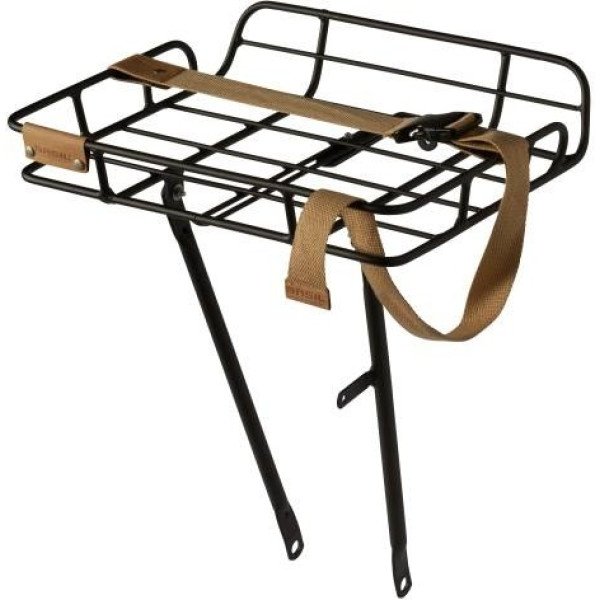 Basil Panier arrière Portland Mik 25l Aluminium Noir Vintage (43.5x36x22.5 Cm)