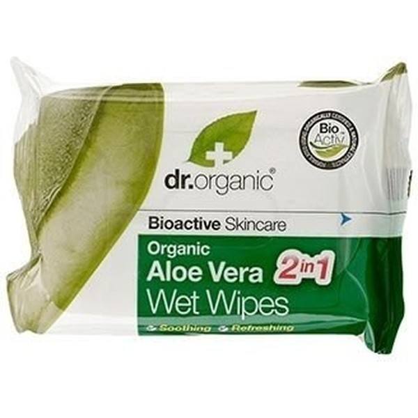 Dr Organic Aloe Vera Wet Wipes - Toallitas Humedas de aloe Vera 20 uds