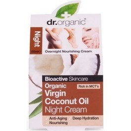 Dr Organic Virgin Coconut Oil Night Cream - Crema de Noche de Aceite de Coco Virgen 50 ml