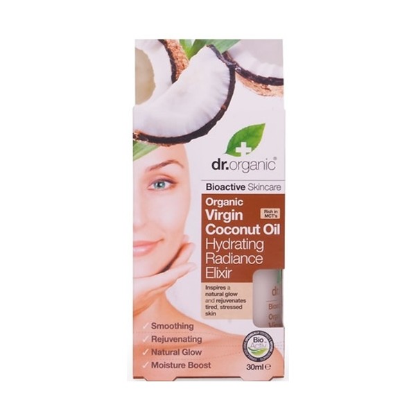 Dr Organic Virgin Coconut Oil Hydrating Radiance Elixir - Elixir Hidratante de Aceite de Coco Virgen 30 ml