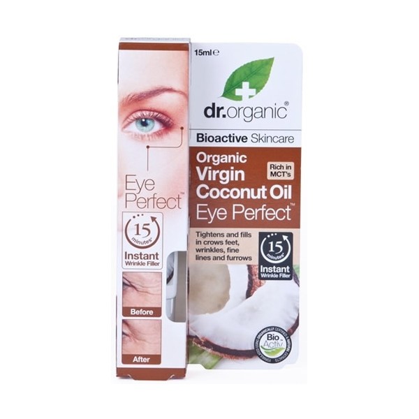 Dr Organic Virgin Coconut Oil Eye Perfect - Contorno de Ojos de Aceite de Coco Virgen 15 ml