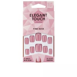 Elegante touch gepolijste kleur 24 nagels met lijm Squoval Pink Dusk Unisex