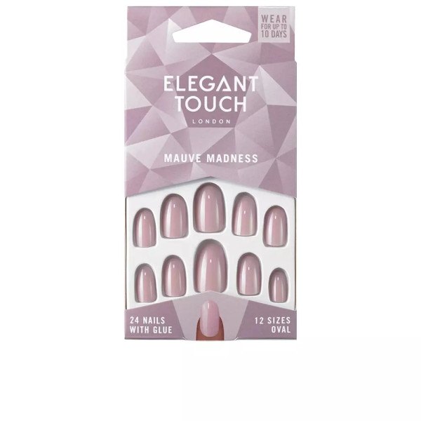 Elegant Touch gepolijste kleur 24 nagels met lijm Ovaal Mave Madness Unisex