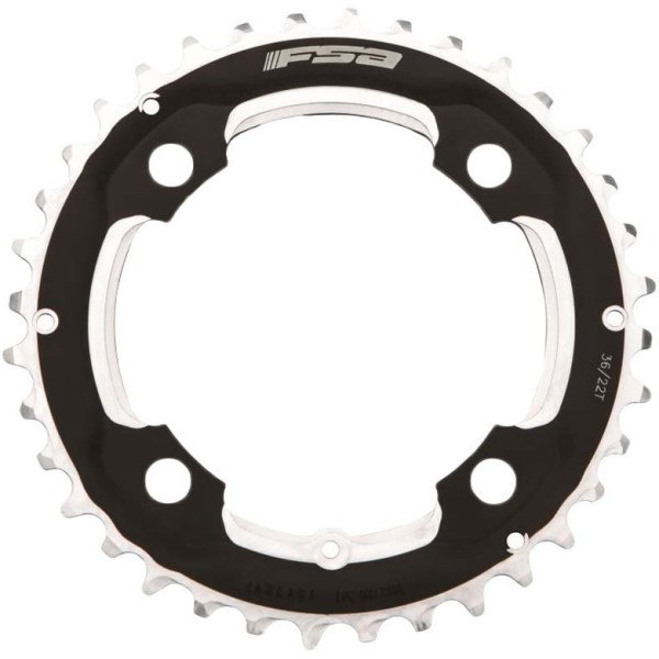 Fsa Mtb Pro Plateau 36 Dents 104 Bcd 4 Trous Axe De Chaîne 8 Mm 2x10/11v Noir/Argent