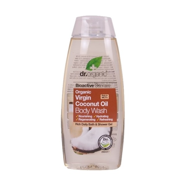 Dr Organic Virgin Coconut Oil Body Wash - Badegel mit nativem Kokosnussöl 250 ml